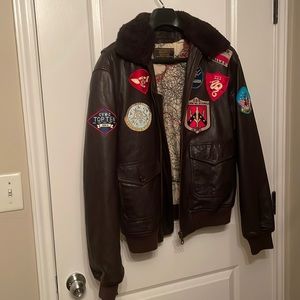 Avirex G-1 Leather Jacket. Modeled after the jacket Tom Cruise wore in Top Gun.